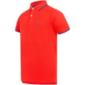 U.S. POLO ASSN. . Herren Poloshirt aus Baumwolle mit Kontrastdetails