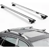 Vevor Dachgepäckträger-Querträger 100 kg Tragkraft Passend für erhöhte Dachreling, 220–1060 mm Relingabstand, Abschließbar, Aluminium-Querträger für Dachgepäckträger, Kanu- und Gepäckkorbträger