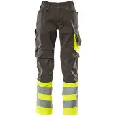 Mascot Leeds Hose mit Knietaschen SAFE SUPREME Dunkelanthrazit / Hi-vis Gelb 48 - 15679-860-1817-82C48 - Dunkelanthrazit / Hi-vis Gelb