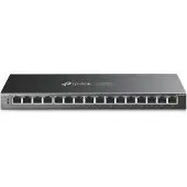 TP-LINK 16-Port Gigabit PoE Switch, 120W, Desktop, lüfterlos, Long Range