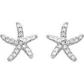 Luxenter Rhodium plattierte Brillant Zirkonia Ohrringe - Emuh