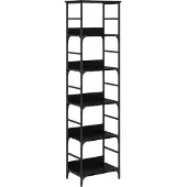 vidaXL Bücherregal Schwarz Eichen-Optik 50 x 33 x 188,5 cm 882759