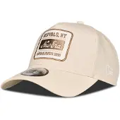 New Era A-Frame Trucker Leinen Cap - Brand Patch Beige