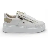 Keys K-10520 Damen-Sneaker aus weißem Leder