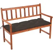 vidaXL Gartenbank mit Auflage 120 cm Massivholz Akazie