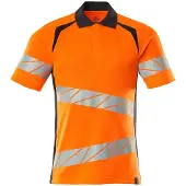 Mascot Herren Polo-Shirt ACCELERATE SAFE Hi-vis Orange / Schwarzblau M - 19083-771-14010-M - Hi-vis Orange / Schwarzblau