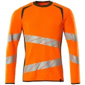 Mascot Herren Sweatshirt ACCELERATE SAFE Hi-vis Orange / Moosgrün 5XL - 19084-781-1433-5XL - Hi-vis Orange / Moosgrün