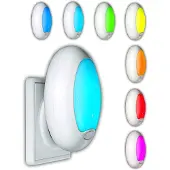 Eaxus 2x LED Nachtlicht für Steckdose Baby Schlummerlicht mit Farbwechsel Nachtlampe
