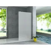 Aloni Duschabtrennung Walk- In Duschwand Milchglas 8 mm (BxH) 1200 x 2000 mm