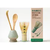 INF Matcha-Besen-Set CT Kleines Set 4-teilig Hellgrüne Keramik