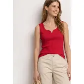 Street One Ripptanktop "Style Gania" Sommer-Top mit Herzausschnitt