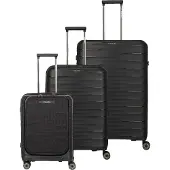 Travelite Trolleyset "MOOBY 3-teilig Reisekoffer Hartschale" mit TSA-Schloss und recyceltem Polypropylen