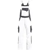 FHB ECKHARD Latzhose, weiß-anthrazit, 110