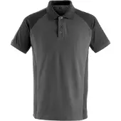 Mascot Polo-Shirt Unique 50569, Farbe:dunkelanthrazit/schwarz, Größe:3XL