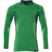 Mascot Herren Polo-Shirt, Langarm ACCELERATE Grasgrün meliert / Grün XL - 18081-810-33303-XL - Grasgrün meliert / Grün