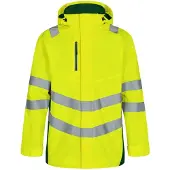 F-engel Warnschutz Hardshell Regenparka "1145-930" Safety - S - gelb/grün