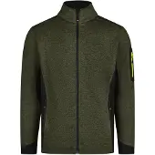 FHB Christoph Strick-Fleece-Jacke - Olive-Schwarz 102 3XL