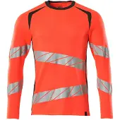 Mascot Herren Langarmshirt Hi-vis Rot / Dunkelanthrazit L - 19081-771-22218-LONE - Hi-vis Rot / Dunkelanthrazit