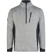 FHB Patrick Strick-Fleece-Troyer - Grau-Schwarz 102 3XL