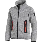 FHB Mats Kinder Strick-Fleece-Jacke - Grau 102 146/152
