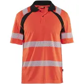 Blakläder High Vis UV Poloshirt 3595, Farbe:High Vis Rot/Schwarz, Größe:4XL
