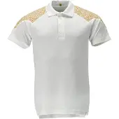 Mascot Polo-Shirt, Kurzarm Polo-shirt Gr. M, weiss/currygelb