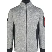 FHB Christoph Strick-Fleece-Jacke - Grau-Schwarz 102 L