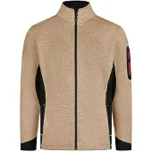FHB Christoph Strick-Fleece-Jacke - Beige-Schwarz 102 L