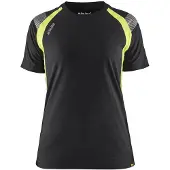Blakläder Damen T-Shirt 3402 1030 in div. Farben - schwarz/gelb - 3XL