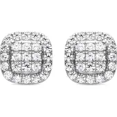 Luxenter Sterling Silber 925 Ohrringe mit rhodiniertem Brillant Zirkonia - Ronka
