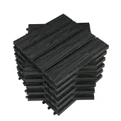 Woltu WPC Terra-Fliesen 30x30 cm - Anthrazit - Klick-System - 22 Stück (2 m²)