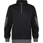 Dassy Hyrax Next Sweatshirt mit Reißverschluss schwarz/anthrazitgrau 4XL