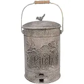 Clayre & Eef Treteimer 24x24x36 cm Grau Metall