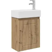 Syfax Badezimmer Waschtischunterschrank mit Wasserhahn Artisan-Eiche