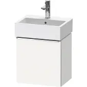 Duravit D-Neo, Konsolenwaschtischunterbau wandhängend, 434x440x322mm, eine Tür, Türanschlag Rechts, mit Griff Chrom, DE4217R10180000, Farbe: Weiß Matt Dekor