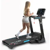AsVIVA Laufband klappbar T16 Heimtrainer mit Bluetooth bis 18 km/h 18% Steigung bis 150kg für Zuhause