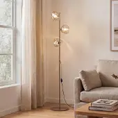 TK Lighting Stehlampe Lava , creme / amber, für Wohn- / Esszimmer, Glas, Modern, Stehlampe