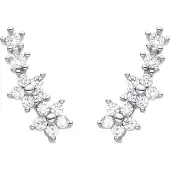 Luxenter Rhodinierte Brillant-Zirkonia-Ohrringe - Olea