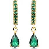 Luxenter Sterling Silber 925 Ohrringe mit Smaragd Zirkonia in 18K Gelbgold - Intheon