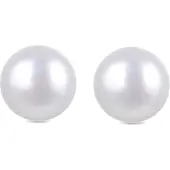 Luxenter 925 Sterling Silber Ohrringe mit weißer rhodinierter Perle - Basic