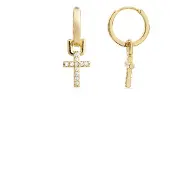 Luxenter Ohrringe aus 18k Gelbgold mit funkelnden Zirkonias - Lizel