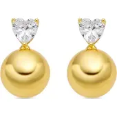 Luxenter Ohrringe mit glänzenden Zirkonia in 18k Gold - Miora