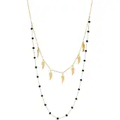 Luxenter Onyx Halskette aus 18k Gelbgold - Omka