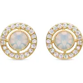 Luxenter Ohrringe mit glänzendem Zirkonia 18k Gold Finish - Riashe