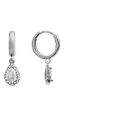 Luxenter rhodinierte Brillant-Zirkonia-Ohrringe - Tavia