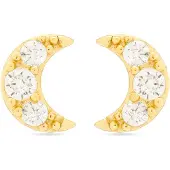 Luxenter Ohrringe aus 925 Sterling Silber und Brillant Zirkonia in 18k Gelbgold - Luna