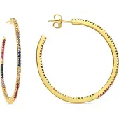 Luxenter Ohrringe mit glänzendem 18k Gold Finish Zirkonia - Macare