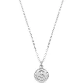 Luxenter Rhodium plattierte Brillant-Zirkonia Halskette - Alphabet