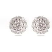 Luxenter Sterling Silber 925 Ohrringe mit rhodiniertem Brillant Zirkonia - Thib