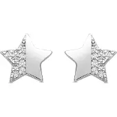 Luxenter Rhodium plattierte Brillant Zirkonia Ohrringe - Shial